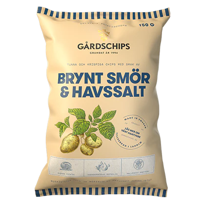 Gardschips Brown Butter & Sea Salt 150g Bags (February)