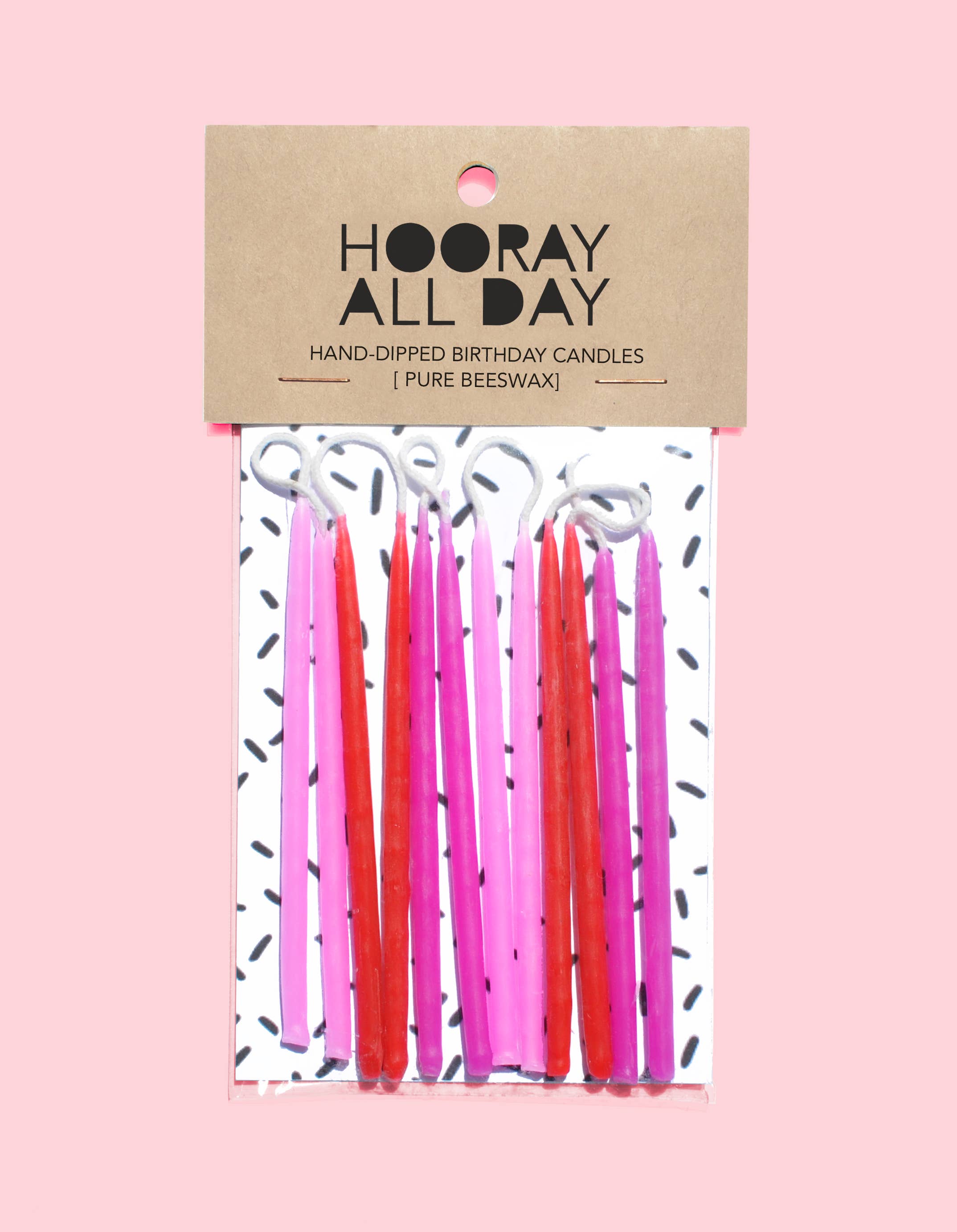 Colorful Hand-Dipped Beeswax Birthday Candles