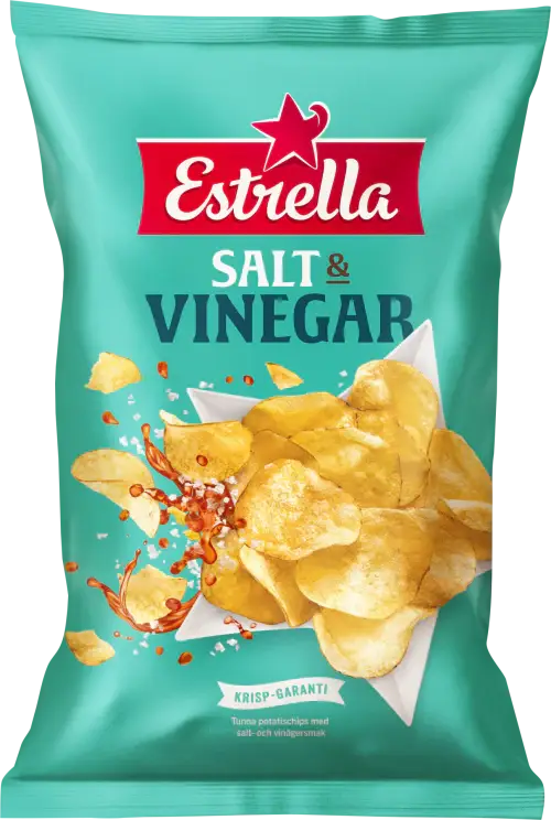 Estrella Salt and Vinegar Chips 175g Bags