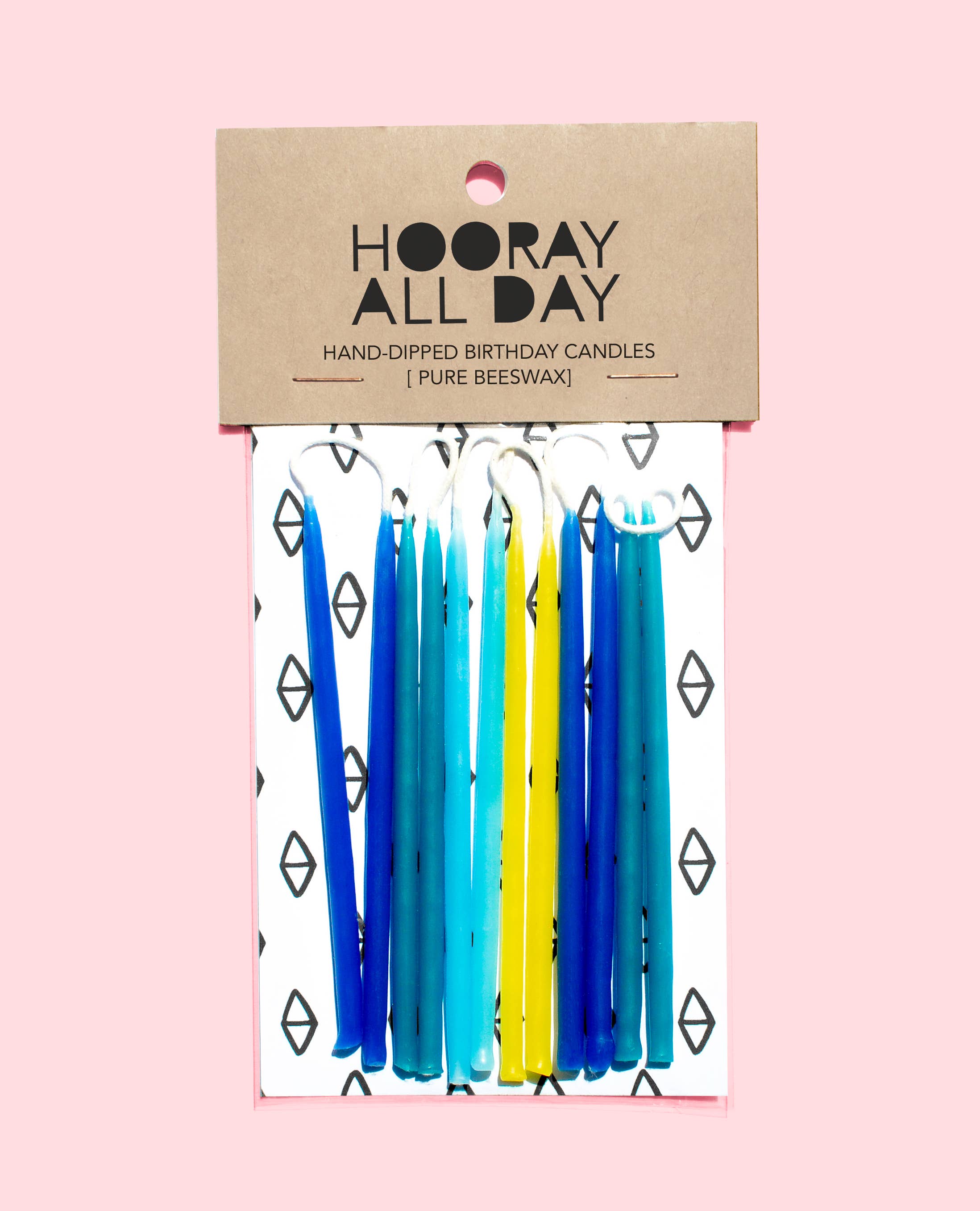 Colorful Hand-Dipped Beeswax Birthday Candles