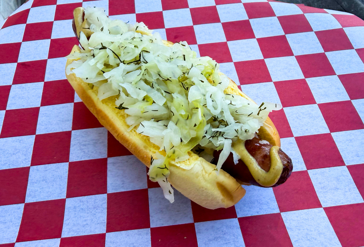 Lemon Dill Kraut Hot Dog